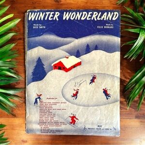 VINTAGE “Winter Wonderland” Sheet Music | Piano & Voice